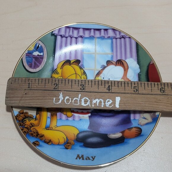 Garfield Calendar May Plate Jim Davis Plate No A 1444 Danbury Mint - Picture 8 of 14